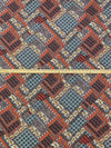 Flame/Ash Gray/White/Multi 100% Rayon Ornate Floral Paisley Print Challis 54W
