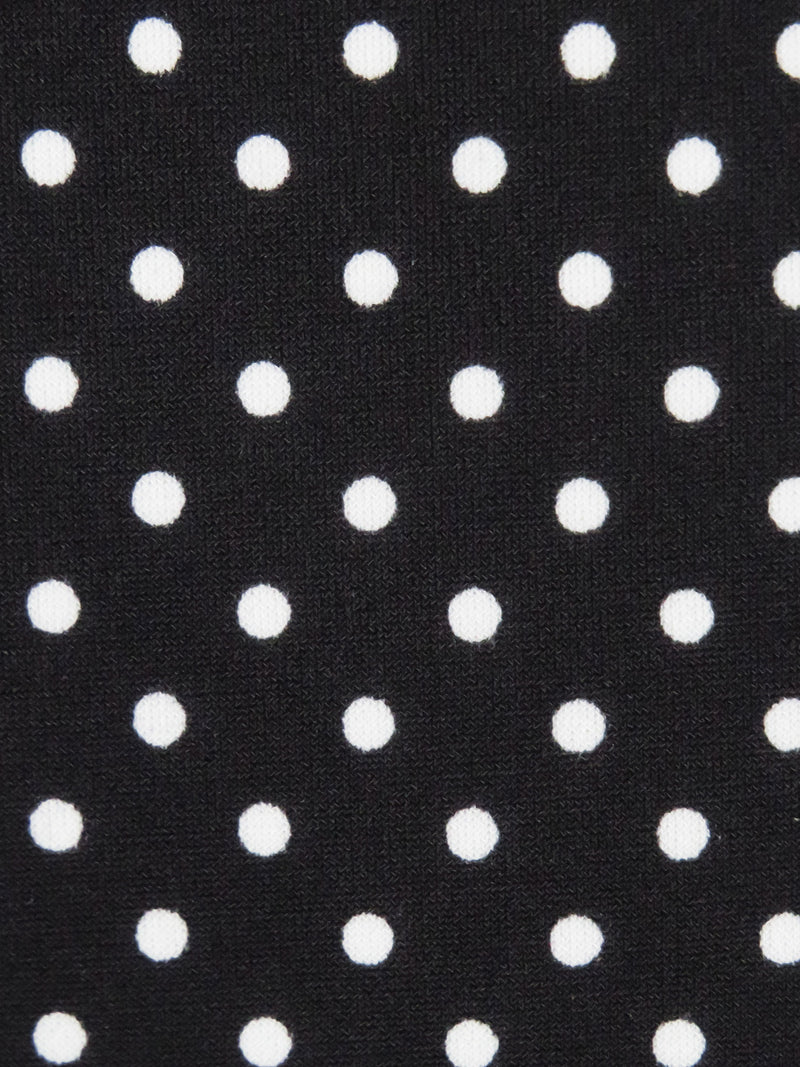 Black/White Polyester/Lycra Small Polka Dot Print ITY Knit - NY Designer - 56W