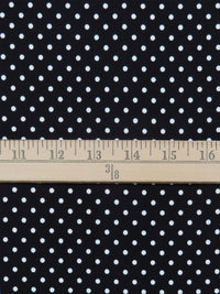 Black/White Polyester/Lycra Small Polka Dot Print ITY Knit - NY Designer - 56W