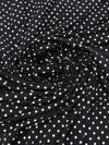 Black/White Polyester/Lycra Small Polka Dot Print ITY Knit - NY Designer - 56W