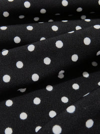 Black/White Polyester/Lycra Small Polka Dot Print ITY Knit - NY Designer - 56W