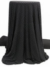 Black/White Polyester/Lycra Small Polka Dot Print ITY Knit - NY Designer - 56W