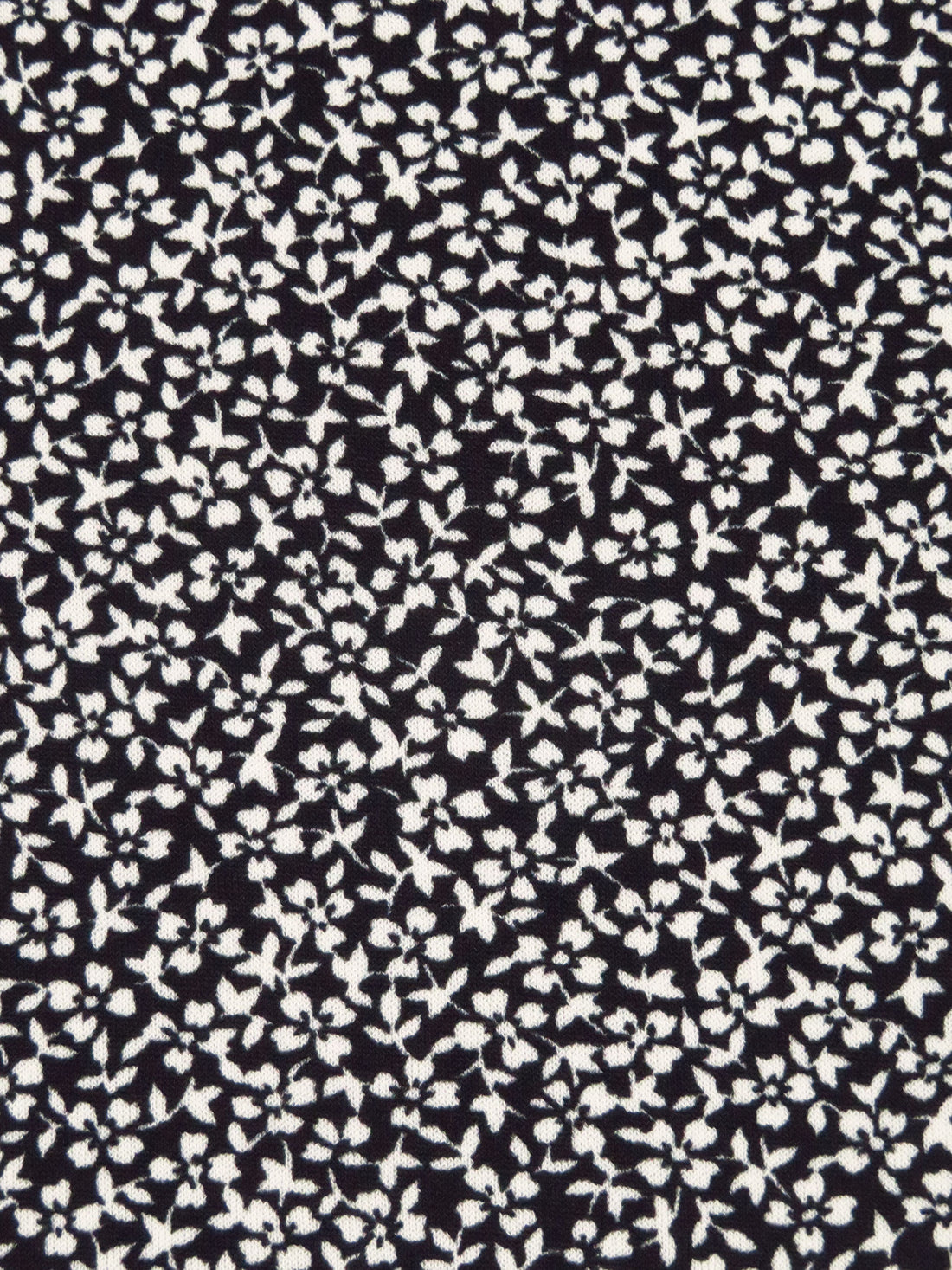 Black/Beige Polyester/Lycra Ditsy Floral Print ITY Knit - NY Designer - 60W