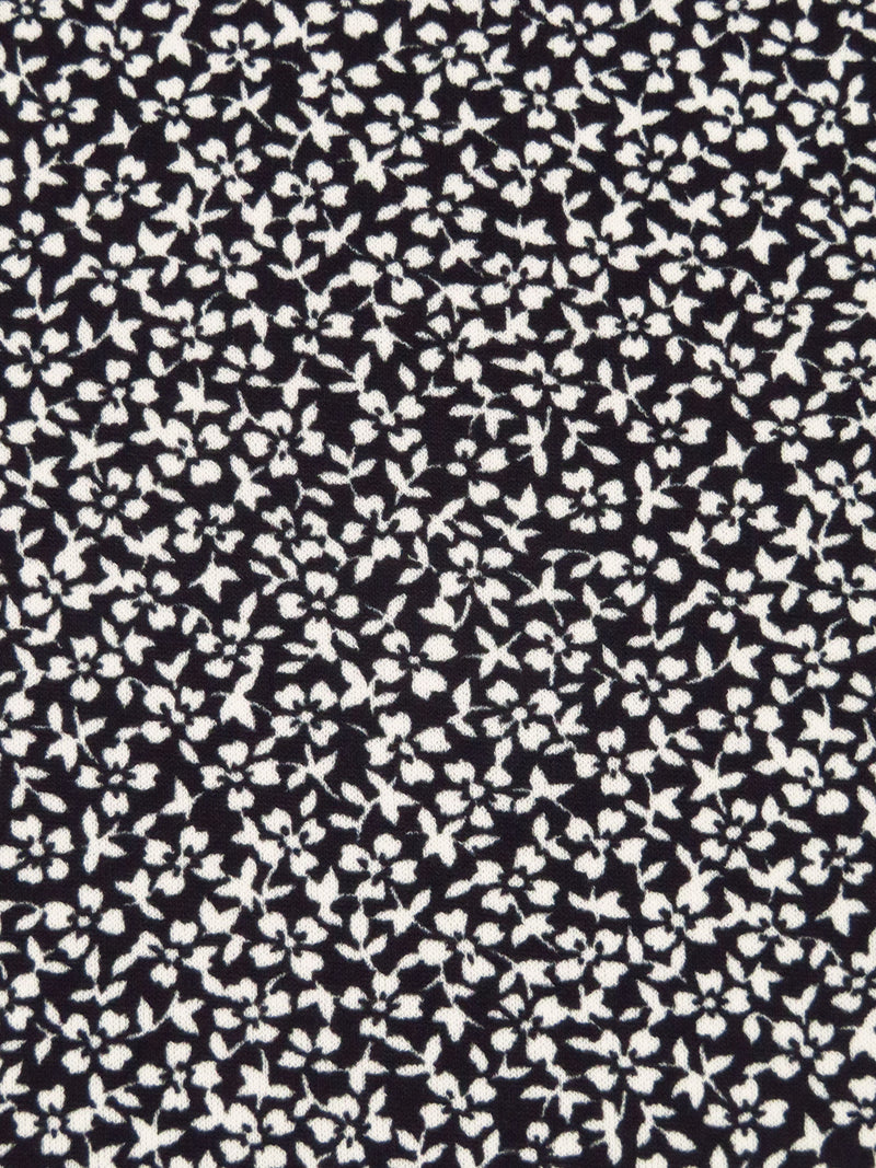 Black/Beige Polyester/Lycra Ditsy Floral Print ITY Knit - NY Designer - 60W