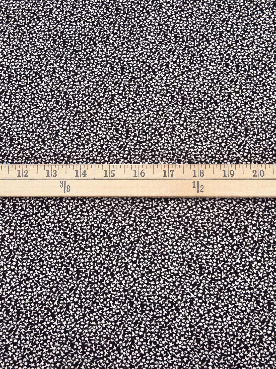Black/Beige Polyester/Lycra Ditsy Floral Print ITY Knit - NY Designer - 60W