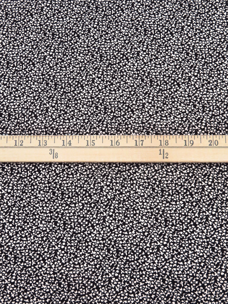 Black/Beige Polyester/Lycra Ditsy Floral Print ITY Knit - NY Designer - 60W