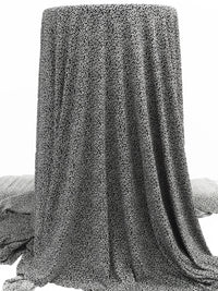 Black/Beige Polyester/Lycra Ditsy Floral Print ITY Knit - NY Designer - 60W