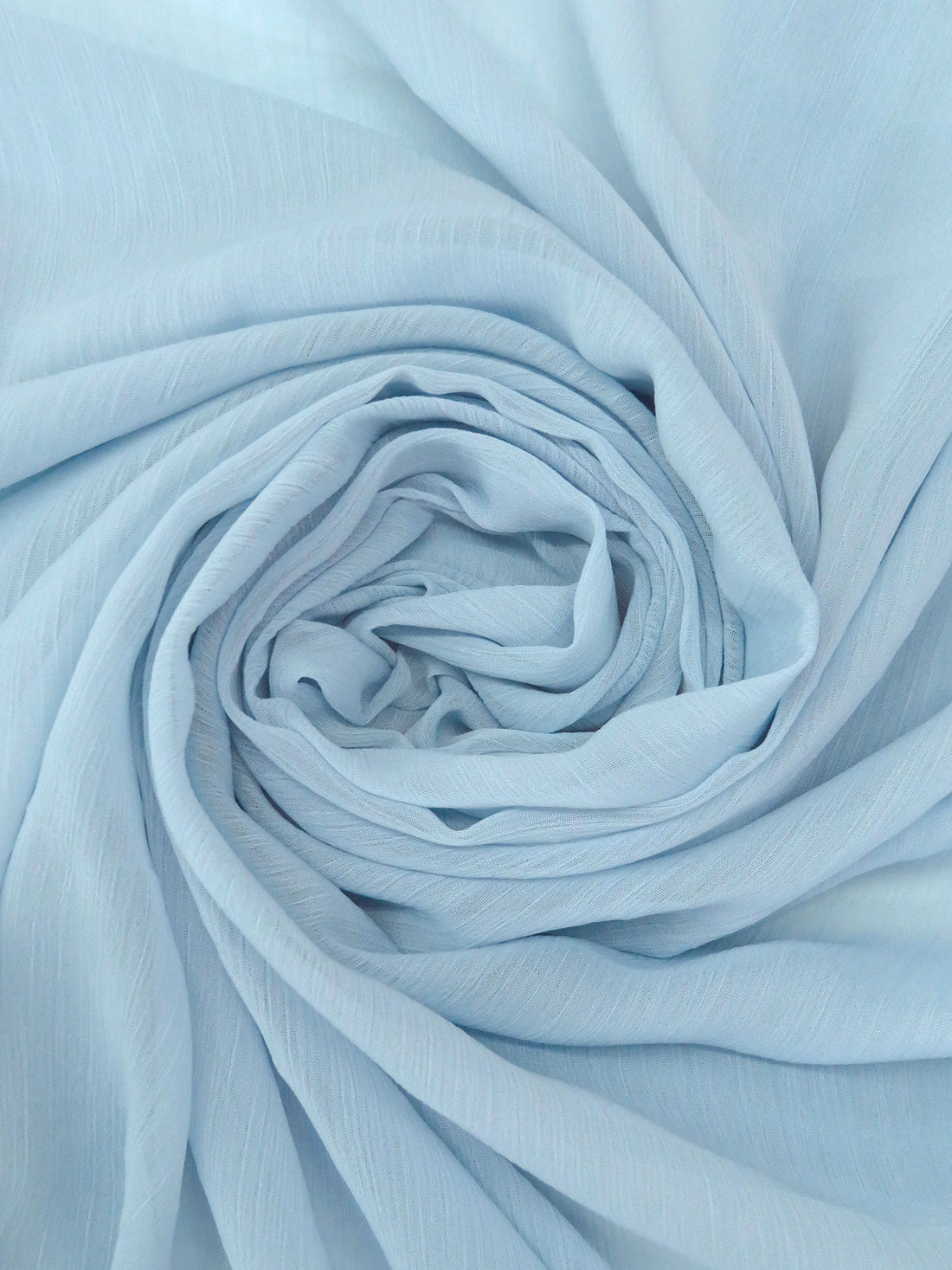 Beau Blue 100% Polyester Crinkle Chiffon 56W