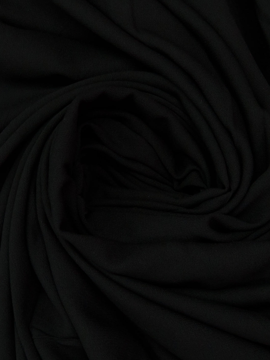 Cauldron Black 100% Rayon Crepe Challis 52W