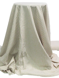 Dusty Light Brown/White Cotton/Tencel Stripe Shirting - Michael Stars - 57W