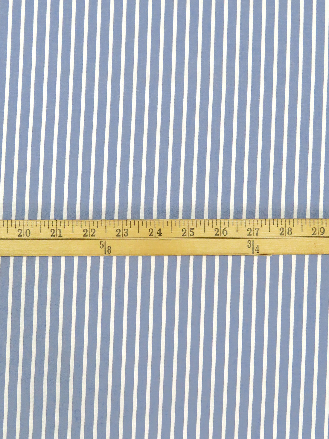 Sky Blue/Pure White Cotton/Tencel Stripe Shirting - Michael Stars - 57W