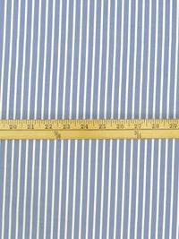 Sky Blue/Pure White Cotton/Tencel Stripe Shirting - Michael Stars - 57W