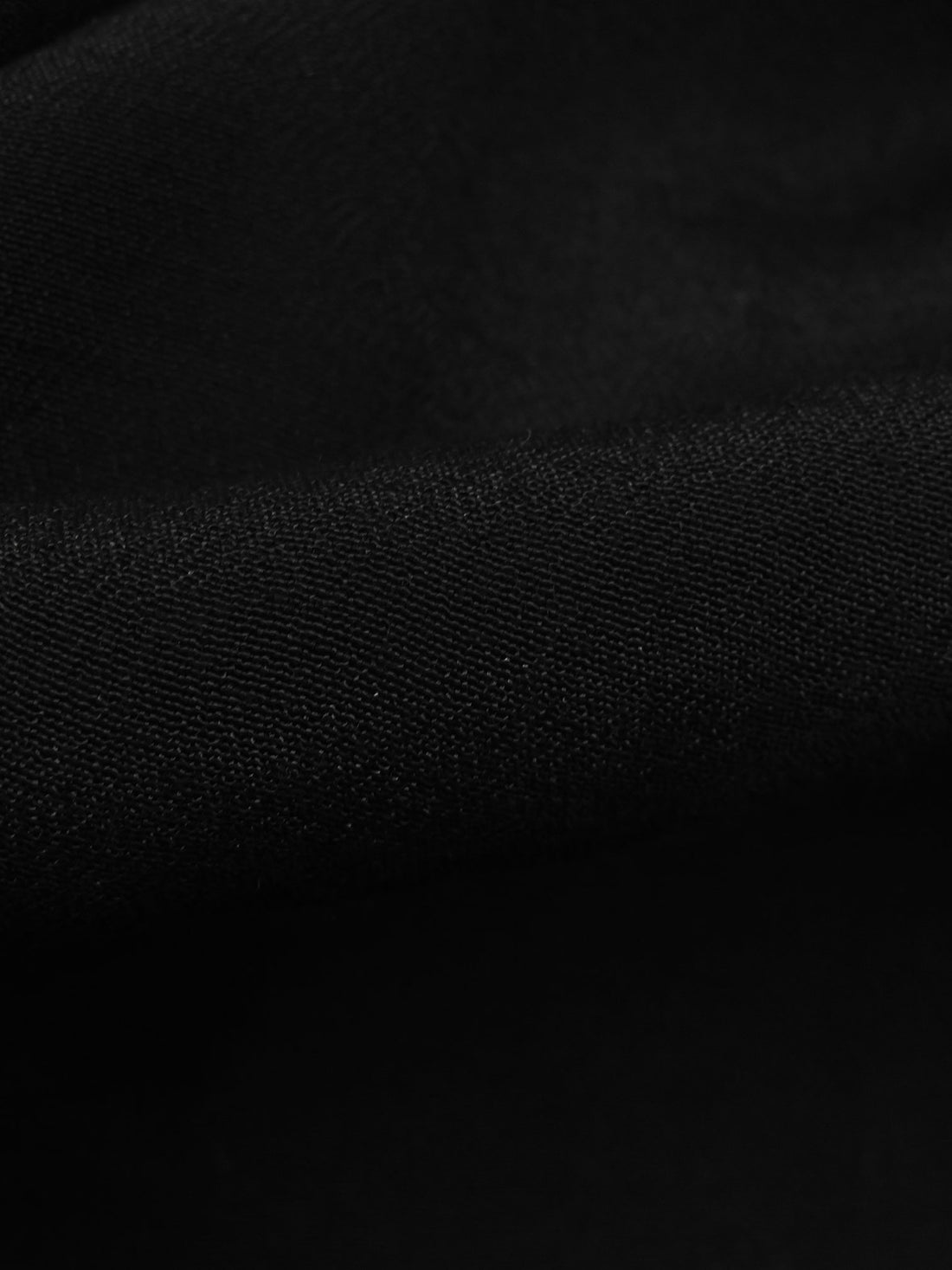 Pitch Black 100% Rayon Crepe Challis 54W