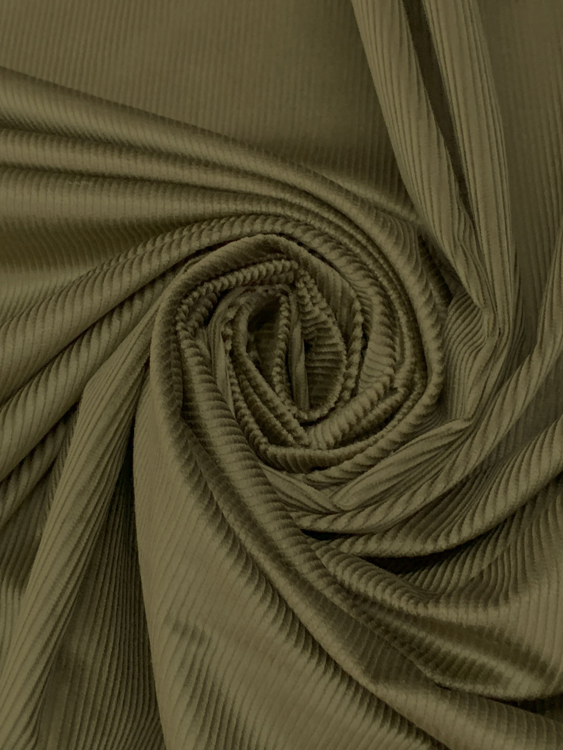 Olive Brown Cotton/Modal/Lycra Stretch Corduroy - NY Designer - 52W