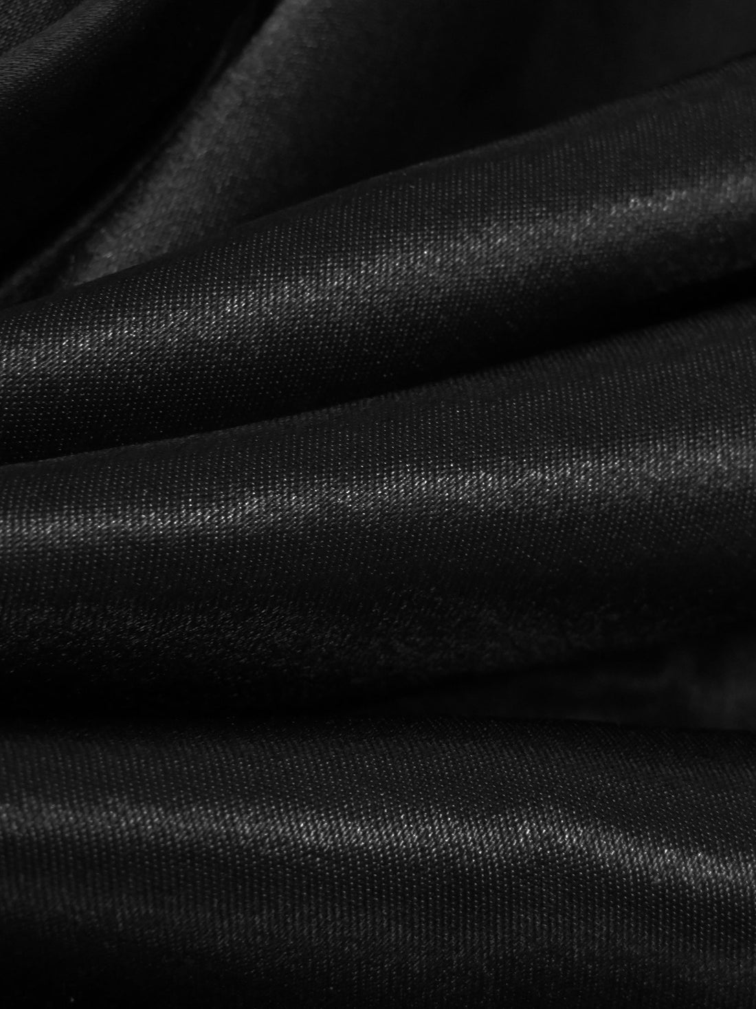 Black 100% Polyester Satin 58W