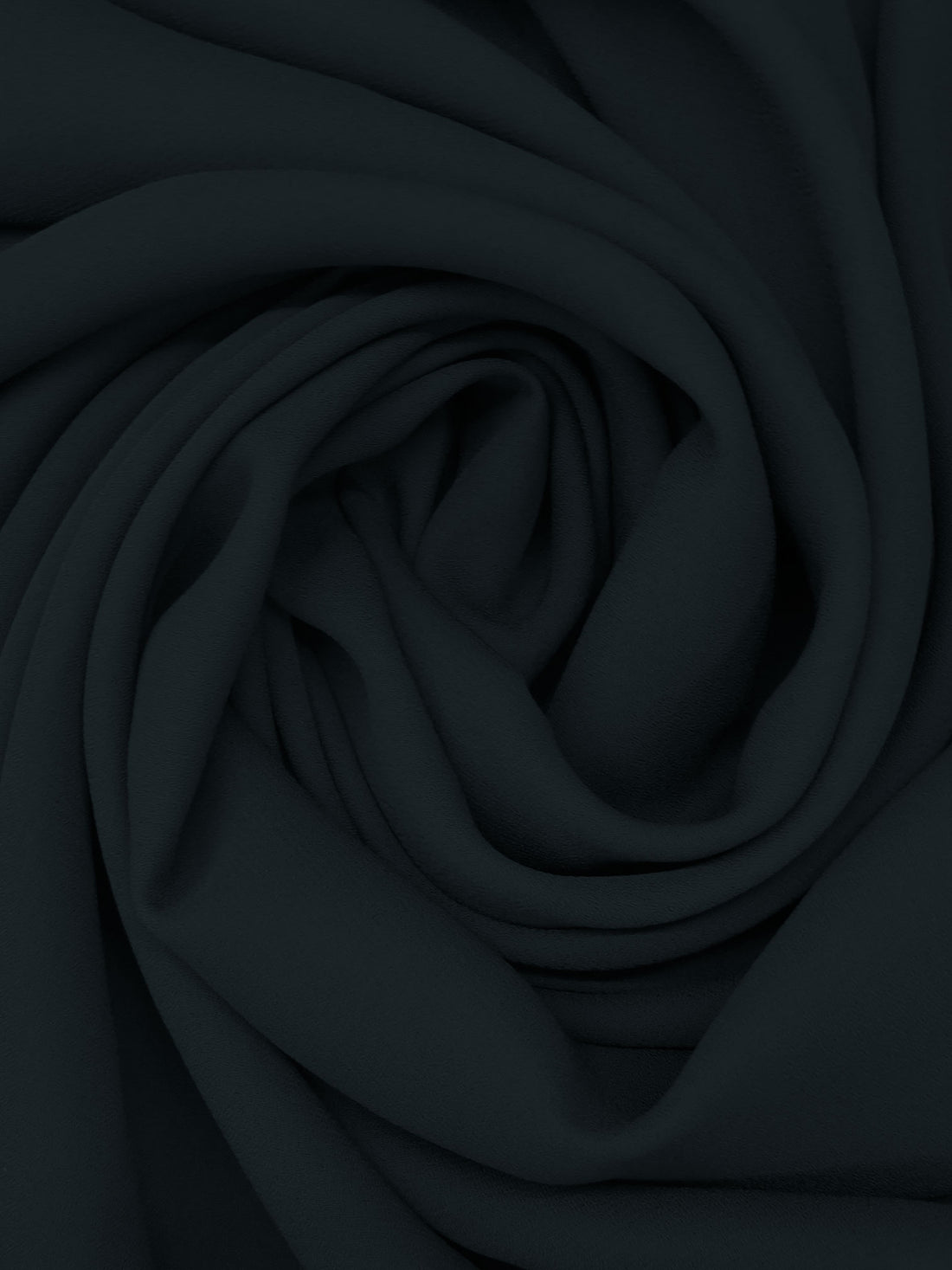 Muted Midnight Navy 100% Polyester Crepe Blouse Weight Woven 57W