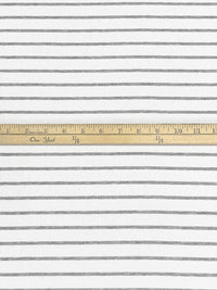 White/Heathered Gray Cotton/Modal/Lycra Horizontal Stripe Ribbed Knit - Michael Stars - 47W