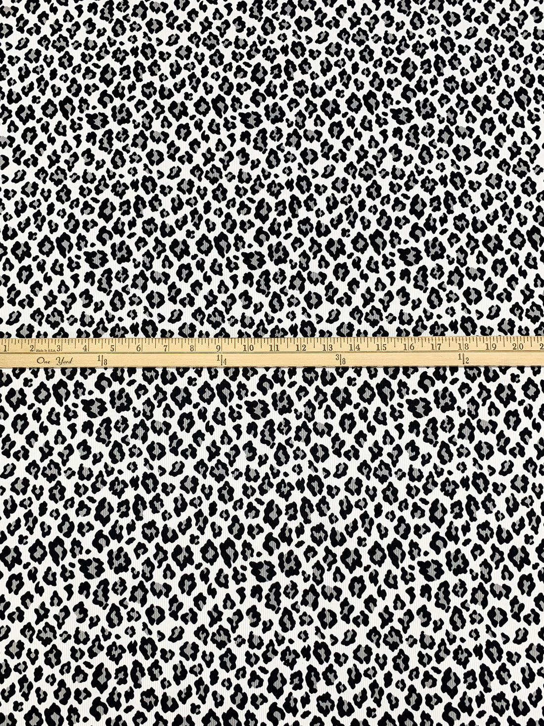 White/Black/Gray Cotton/Modal/Lycra Animal Print Ribbed Knit - Michael Stars - 48W