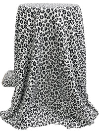 White/Black/Gray Cotton/Modal/Lycra Animal Print Ribbed Knit - Michael Stars - 48W