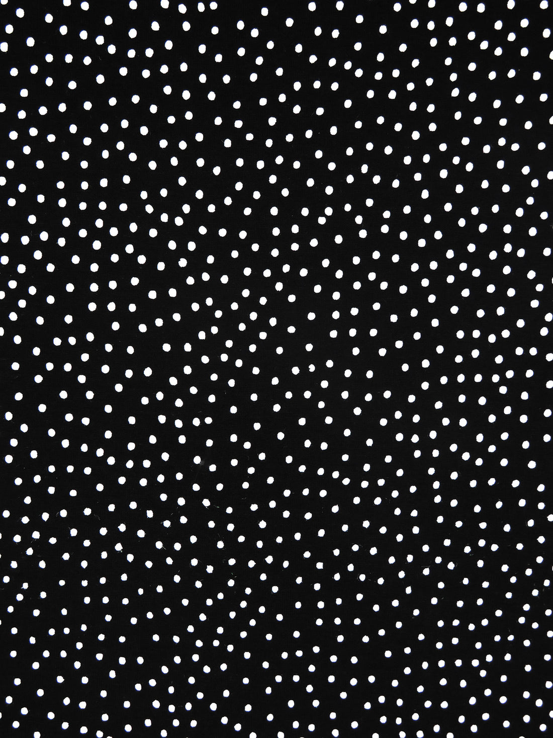 Black/White Rayon/Lycra Scattered Dot Print Jersey Knit 58W