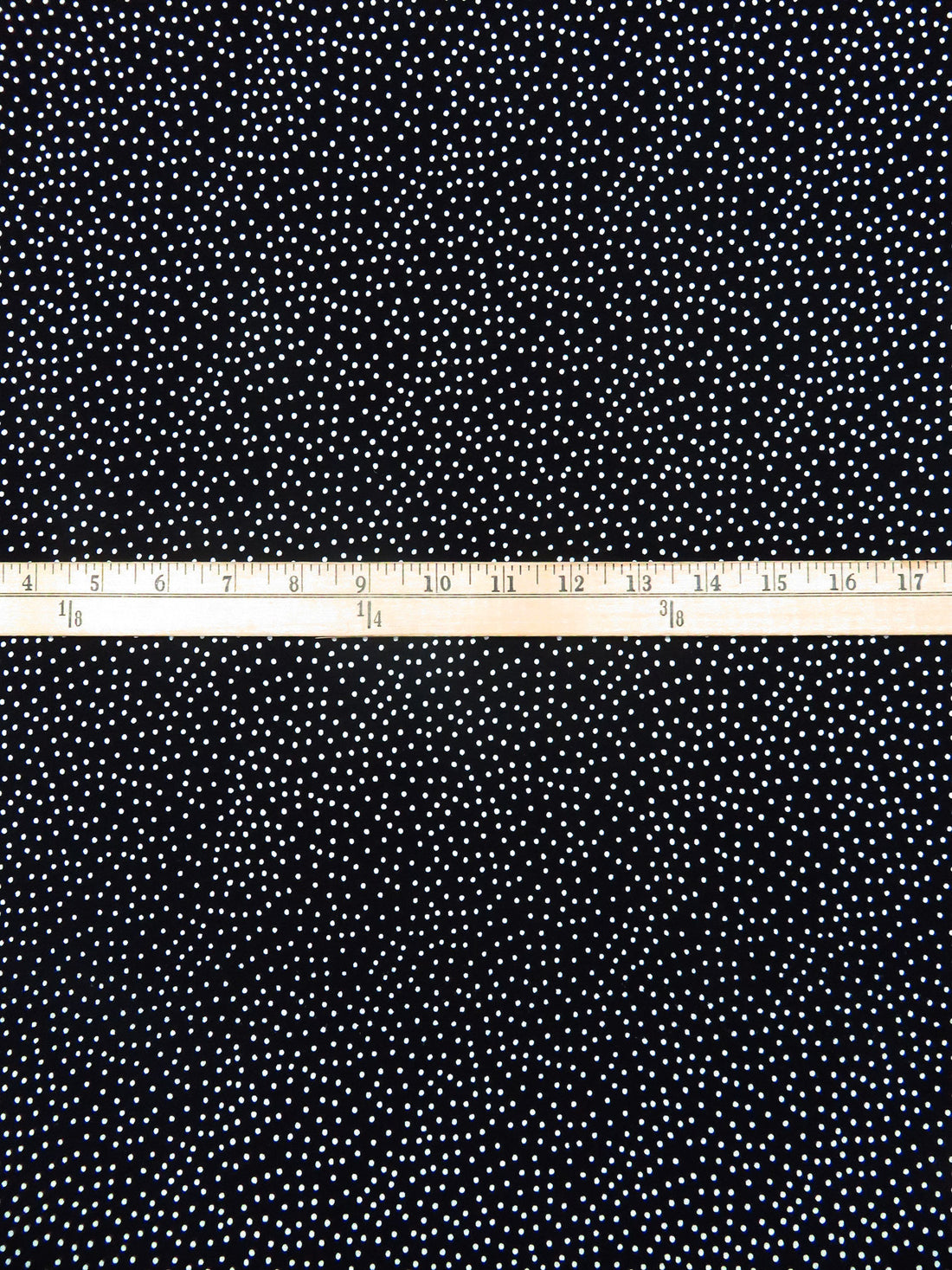 Black/White Rayon/Lycra Scattered Dot Print Jersey Knit 58W