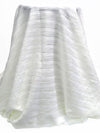 Soft White Linen/Polyester/Rayon Horizontal Variegated Stripe Burnout Woven 54W