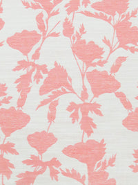 Cherry Pink/Soft White Cotton/Polyester/Rayon Floral Design Jacquard - NY Designer - 62W