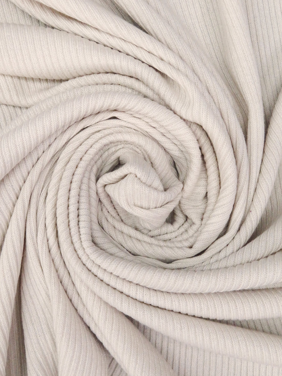 Cream Polyester/Rayon/Lycra Rib Sweater Knit - Michael Stars - 45W