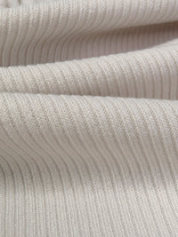 Cream Polyester/Rayon/Lycra Rib Sweater Knit - Michael Stars - 45W