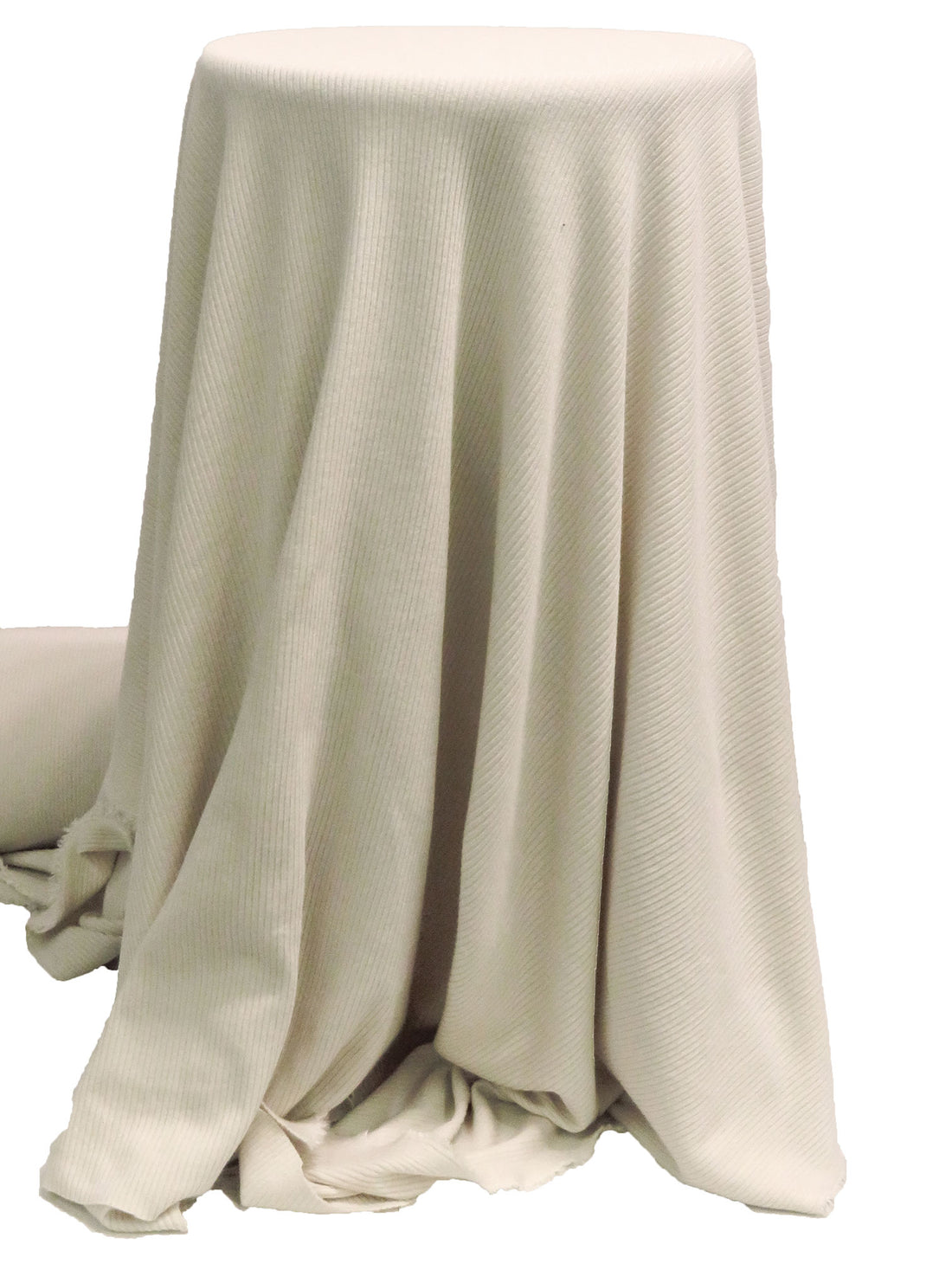 Cream Polyester/Rayon/Lycra Rib Sweater Knit - Michael Stars - 45W