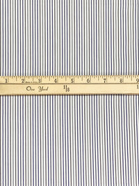 White/Dark Gunmetal/Dark Royal Blue/Multi 100% Cotton Vertical Stripe Weave Shirting 60W