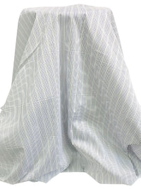 White/Dark Gunmetal/Dark Royal Blue/Multi 100% Cotton Vertical Stripe Weave Shirting 60W