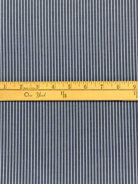 Navy/White/Vista Blue 100% Cotton Vertical Stripe Weave Shirting 60W