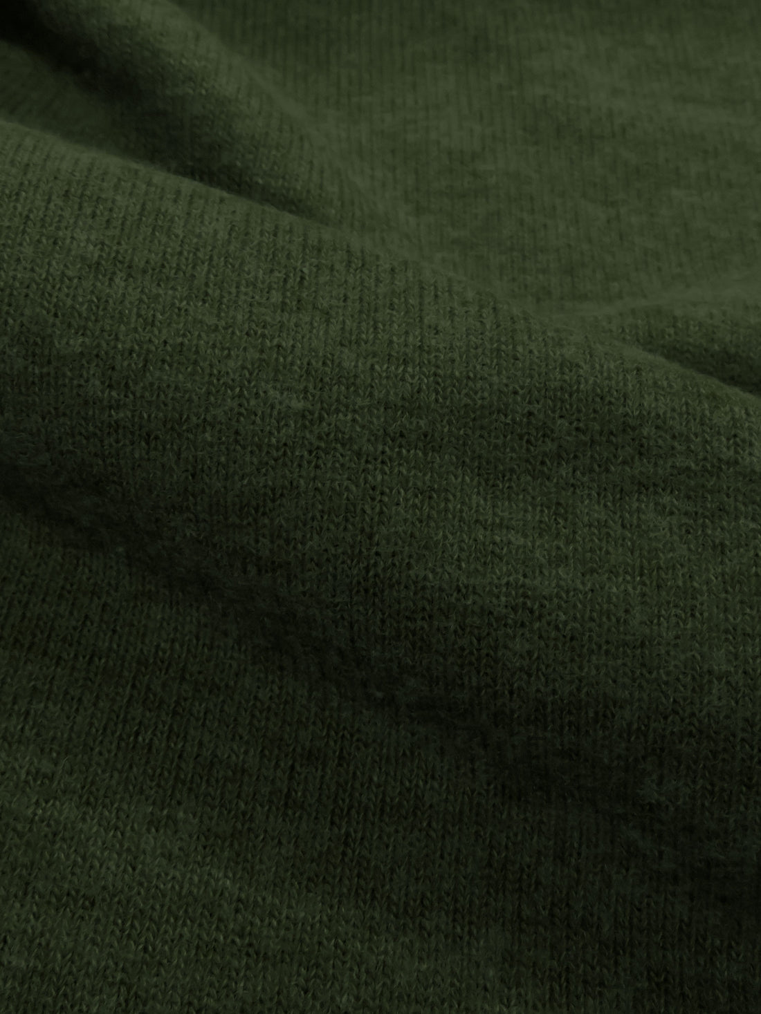 Hunter Green Polyester/Rayon/Lycra Heathered Brushed Sweater Knit - Michael Stars - 55W