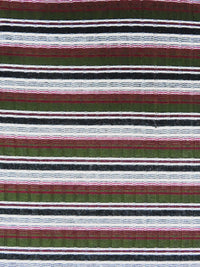 Olive/Cream White/Dark Red/Multi Polyester/Lycra Wide Rib Knit - Michael Stars - 58W