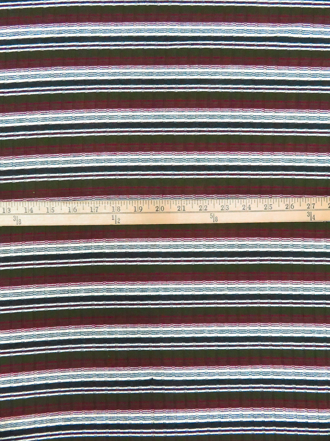 Olive/Cream White/Dark Red/Multi Polyester/Lycra Wide Rib Knit - Michael Stars - 58W