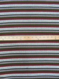 Olive/Cream White/Dark Red/Multi Polyester/Lycra Wide Rib Knit - Michael Stars - 58W