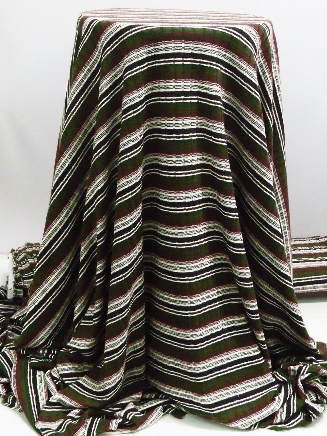 Olive/Cream White/Dark Red/Multi Polyester/Lycra Wide Rib Knit - Michael Stars - 58W