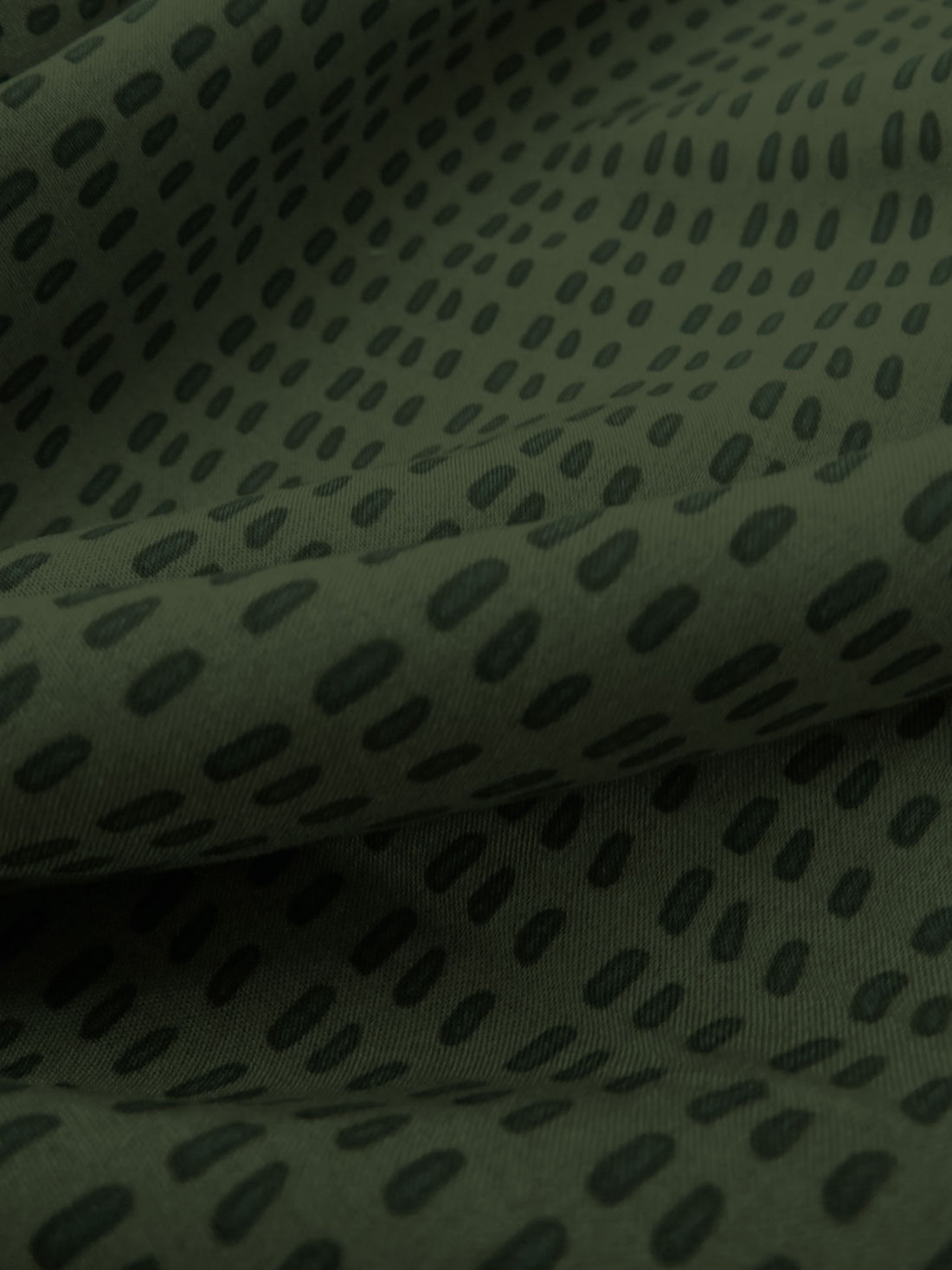 Ripe Olive Green/Black 100% Rayon Abstract Print Challis - Michael Stars - 55W