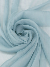 Dusty Sky Blue 100% Silk Crinkle Chiffon 41W