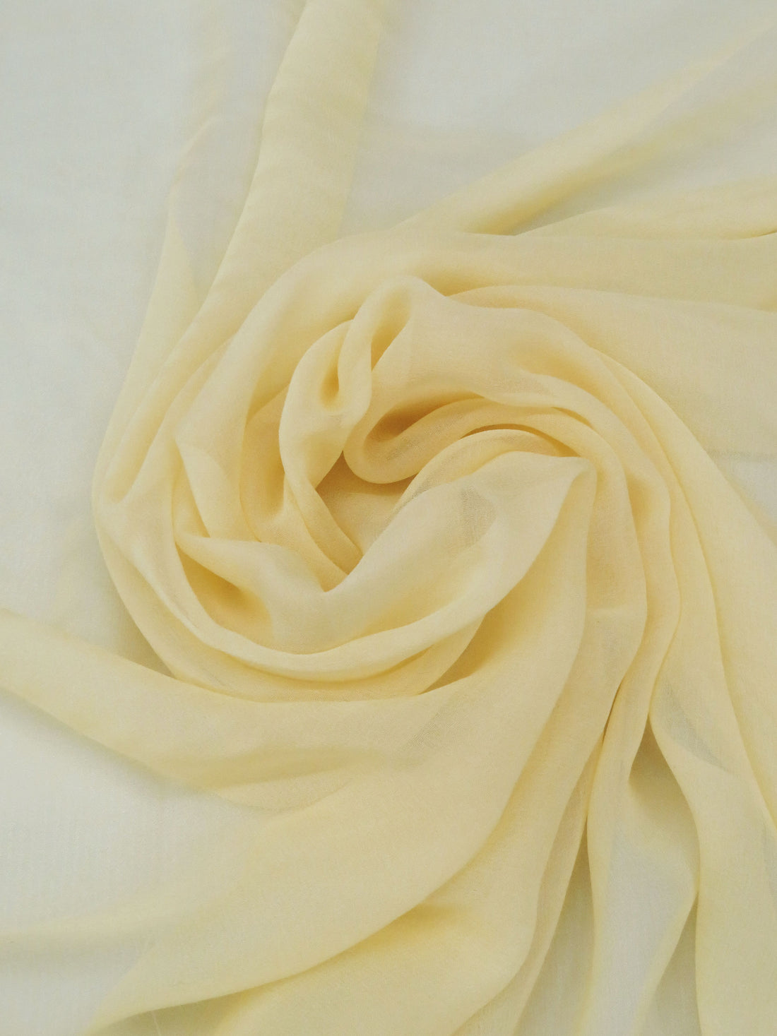 Jasmine Yellow 100% Silk Chiffon 43W