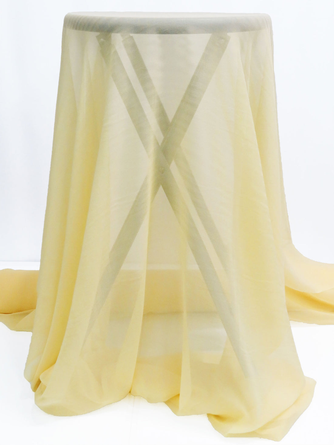 Jasmine Yellow 100% Silk Chiffon 43W