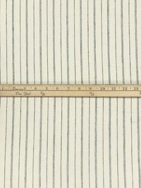 Pale Cream Hemp/Organic Cotton Vertical Stripe Shirt Weight Woven 56W