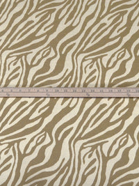 Creamy Tan/Sand Dune 100% Polyester Zebra Weave Jacquard Double Knit 58W