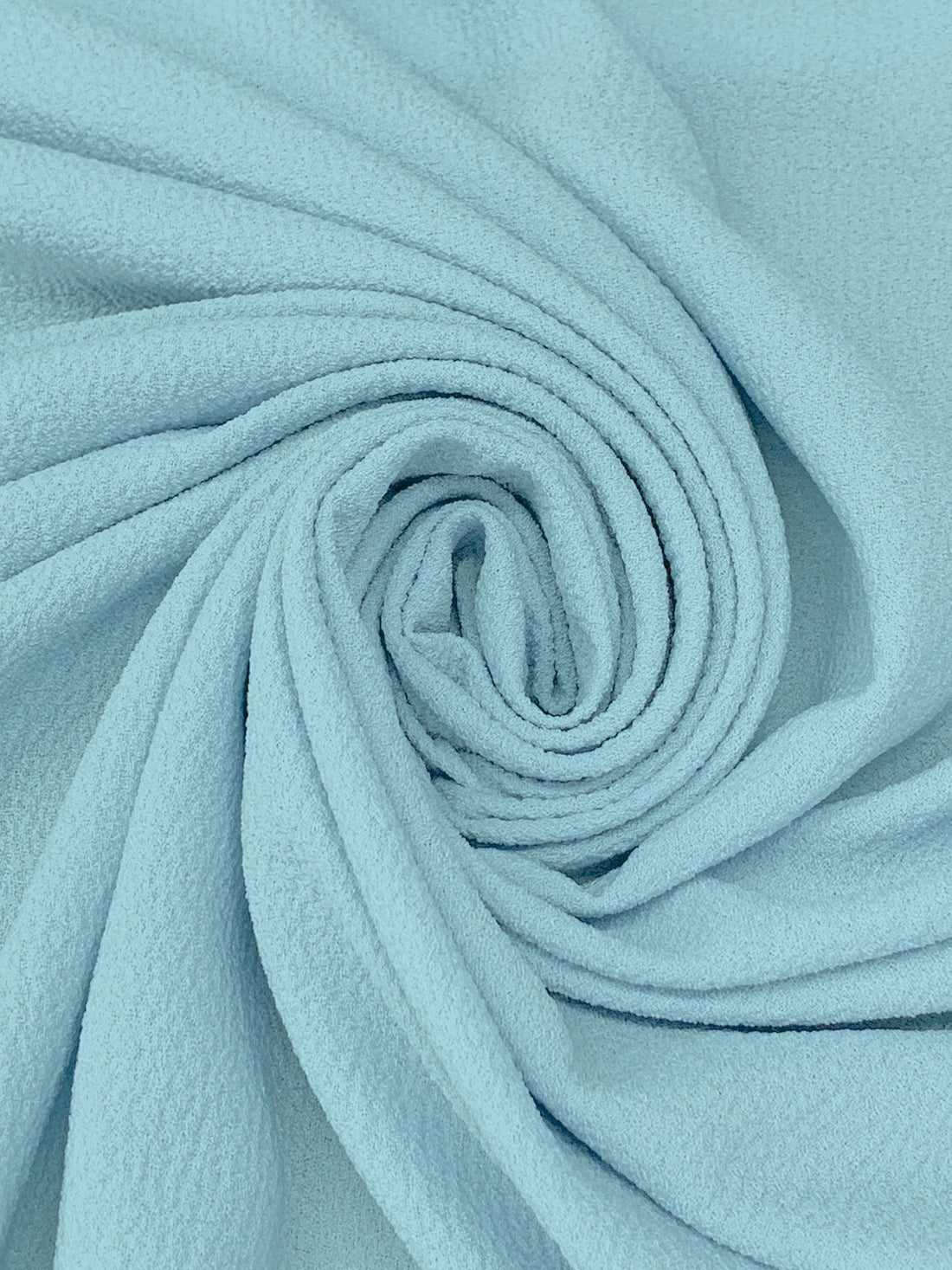 Serene Blue 100% Polyester Nubby Crepe Suiting - Black Halo - 58W