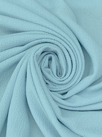 Serene Blue 100% Polyester Nubby Crepe Suiting - Black Halo - 58W