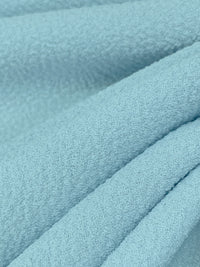 Serene Blue 100% Polyester Nubby Crepe Suiting - Black Halo - 58W