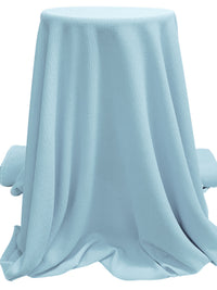 Serene Blue 100% Polyester Nubby Crepe Suiting - Black Halo - 58W