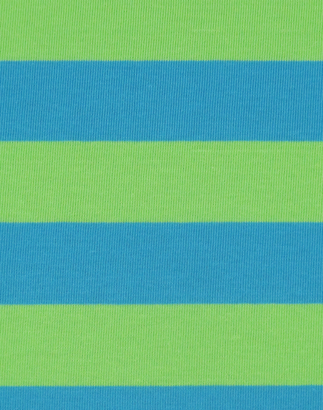 Pistachio Green/Cerulean Cotton/Polyester Horizontal Stripe Jersey Knit 60W