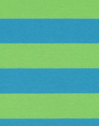 Pistachio Green/Cerulean Cotton/Polyester Horizontal Stripe Jersey Knit 60W